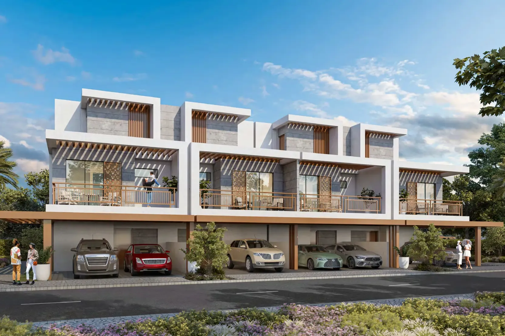 Natura by DAMAC – keturių miegamųjų townhouse namai su terasomis ir automobilių stovėjimo vietomis Damac Hills 2