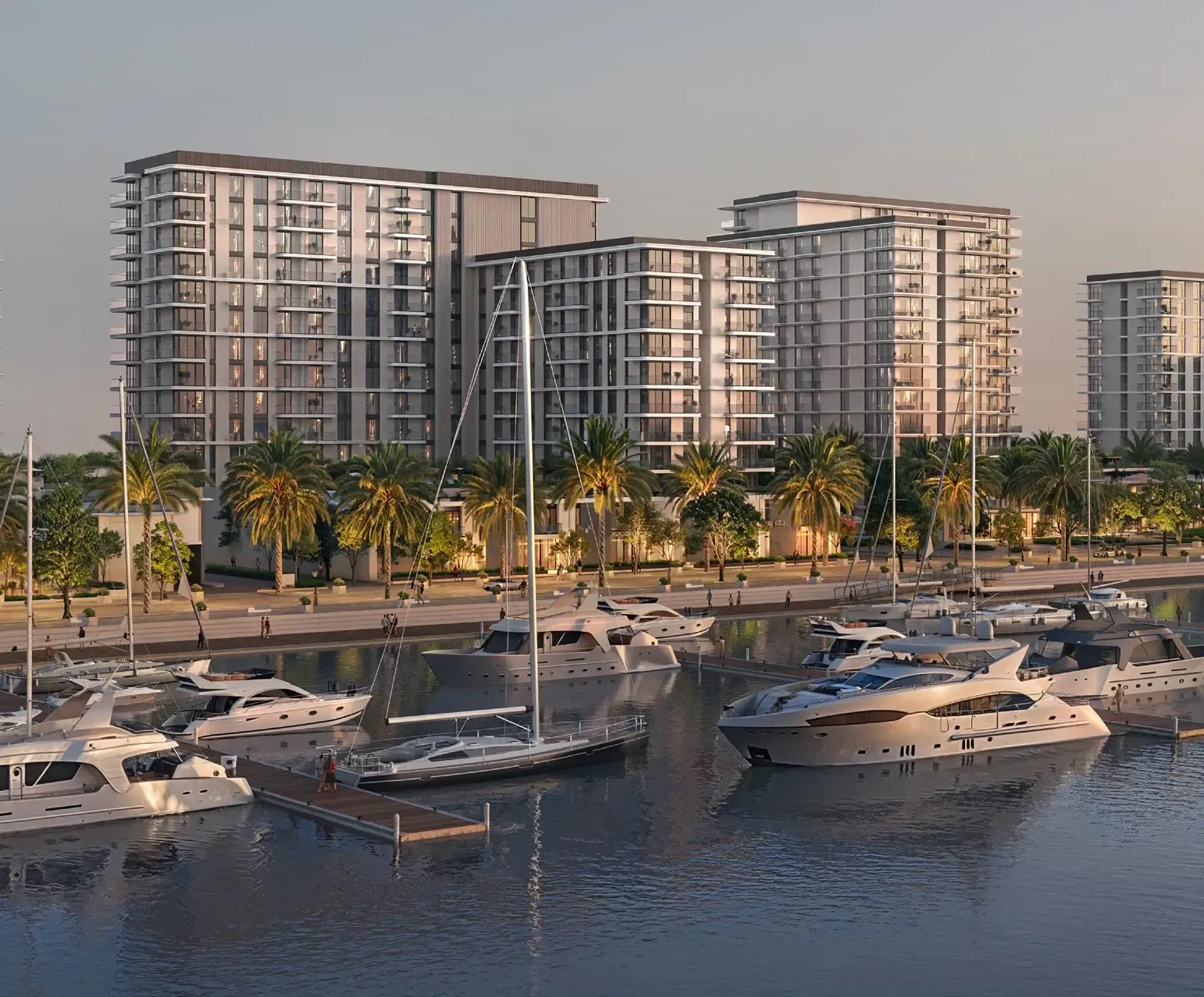 Pier Point – gyvenamieji pastatai prie jachtų prieplaukos Rashid Yachts & Marina