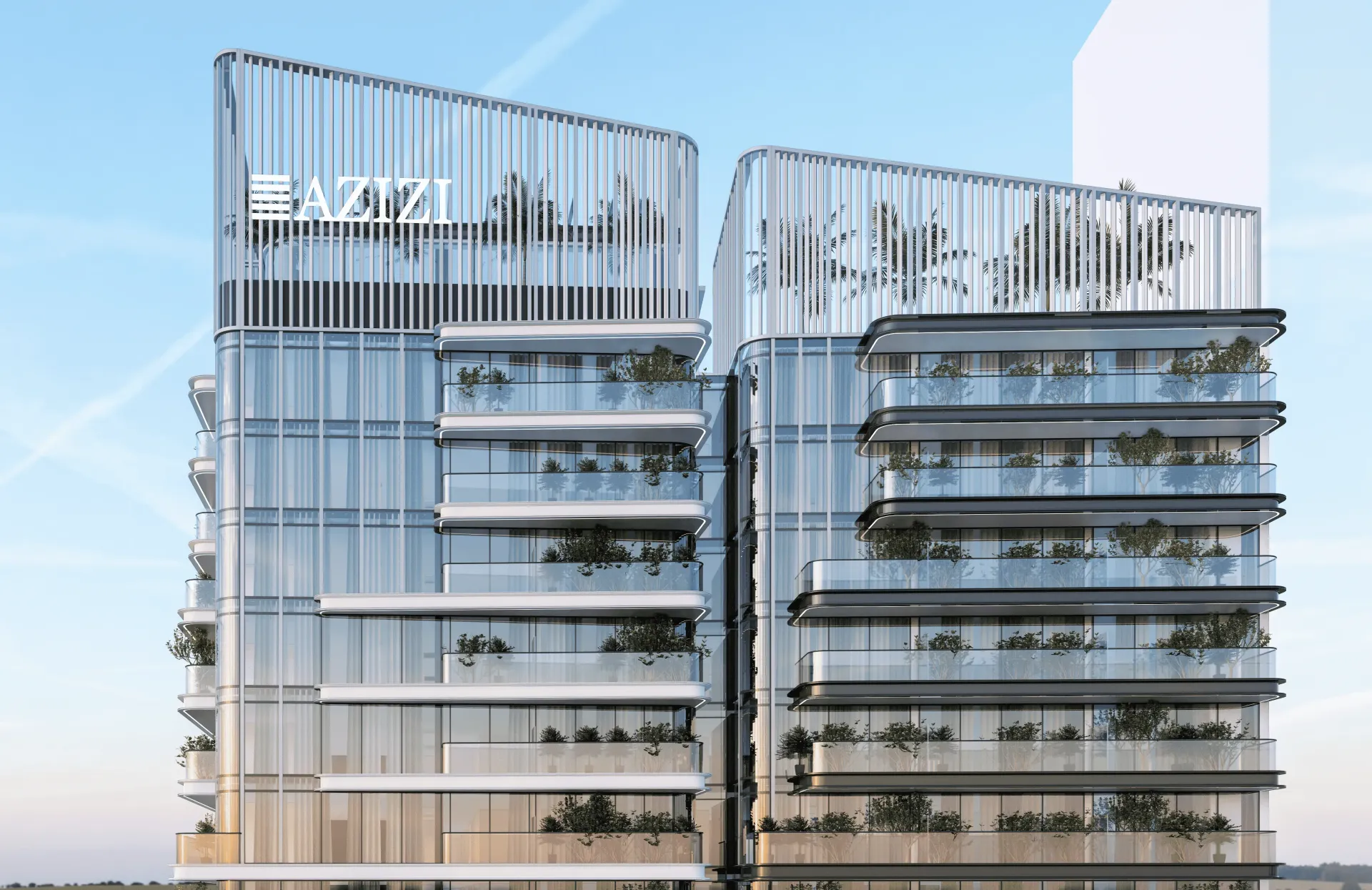 Azizi Ruby by Azizi Developments – stiklinio fasado gyvenamasis pastatas JVC