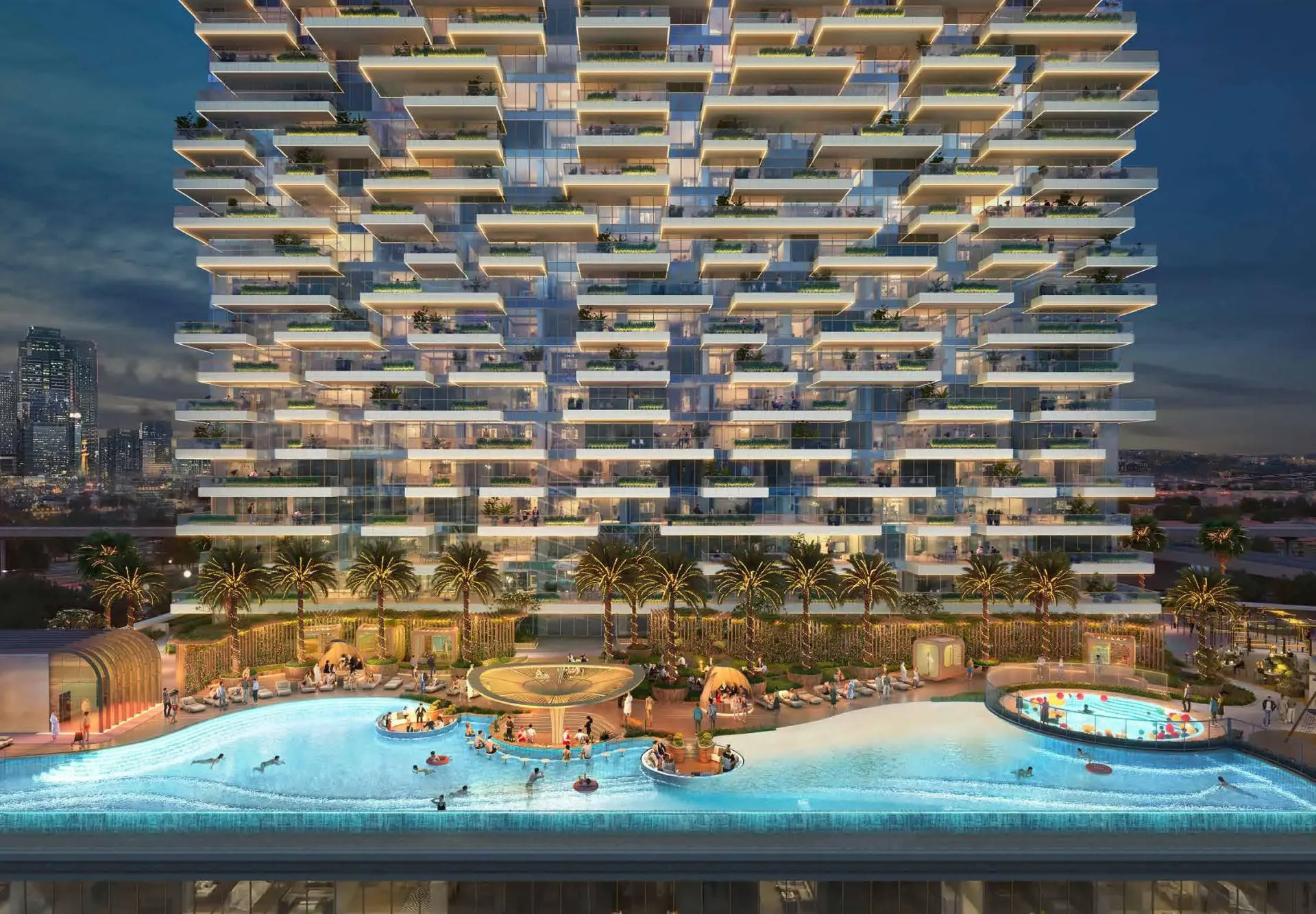 Safa Gate by DAMAC – terasos ir balkonai su vaizdu į Burj Khalifa